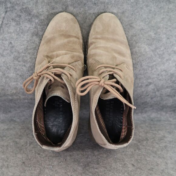 Calibrate Shoes Mens 9 Chukka Boots Leather Classic Lace Up Mid Lifestyle Brown main image 4